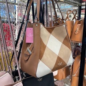 Kate Spade Leila Medium Triple Compartment Shoulder Bag
Patchwork Suede